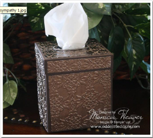 Vintage Wallpaper Embossed Metal Tissue Box