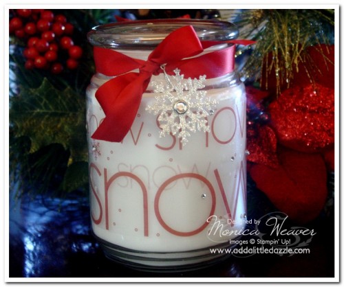 My Digital Studio: Snow Glass Candle Jar Tutorial