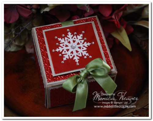 Northern Frost Embossed Metal Kraft Gift Box