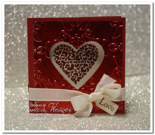 Hearts Framelits Embossed Metal Mini Card