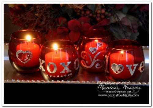 Metal Foil Tape Sheets Valentine's Day Votive Candles