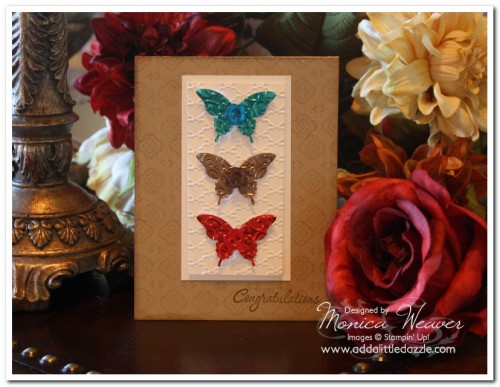 ELEGANT BUTTERFLY METAL EMBOSSED CARD 