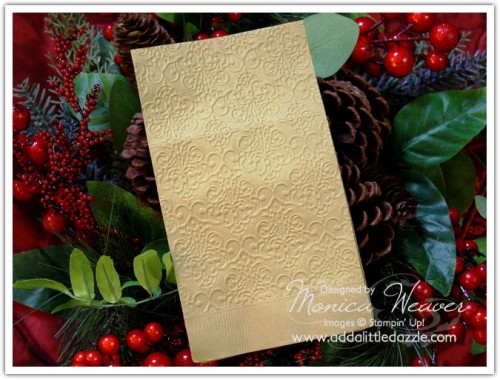 Christmas Party Craft Idea: Embossed Napkins