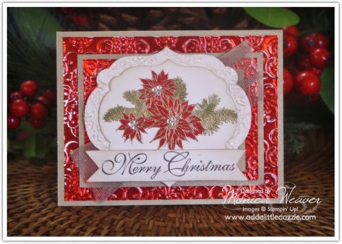 Boughs and Bells Metal Embossed Card