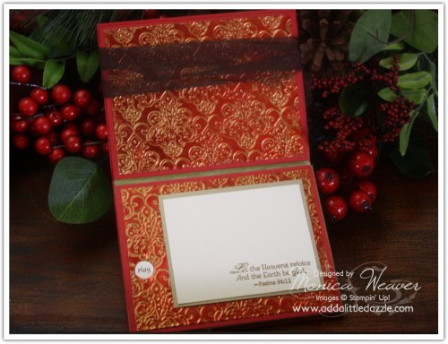 Boughs and Bells Metal Embossed Card