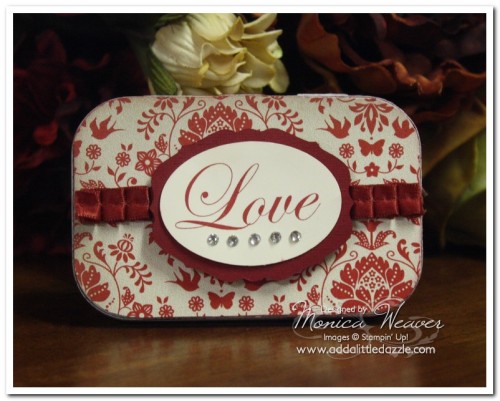 I {LOVE} LOVE ALTOID TIN MINI SCRAPBOOK ALBUM