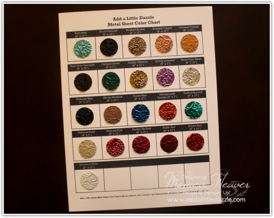 Do You Have a Craft Metal Sampler Chart?