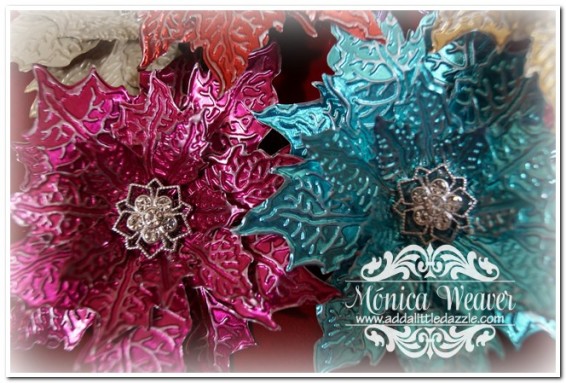 DIY Christmas Poinsettias Using Craft Metal Sheets