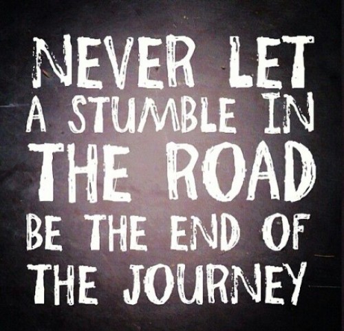 stumble in the road