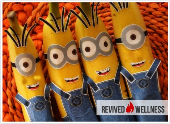 How to Make Banana Minions-www.revivedwellness.com