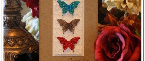 Elegant Butterfly Metal Embossed Card