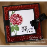 Fabulous Florets Embossed Metal Post-It Note Holder