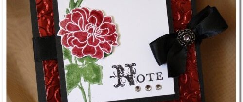 Fabulous Florets Embossed Metal Post-It Note Holder