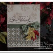 Hand-Penned Embossed Metal Sheet Thanksgiving Card