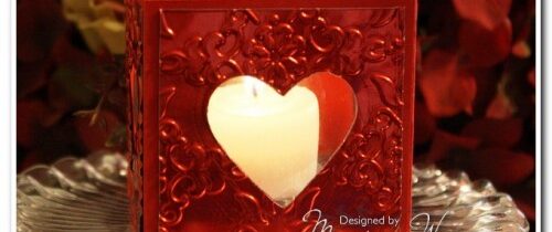 Hearts Framelits Embossed Metal Luminary