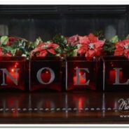 Noel Metal Foil Tape Sheet Square Glass Candle Holder