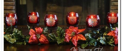 Metal Foil Tape Sheets Votive Candle Holder Set