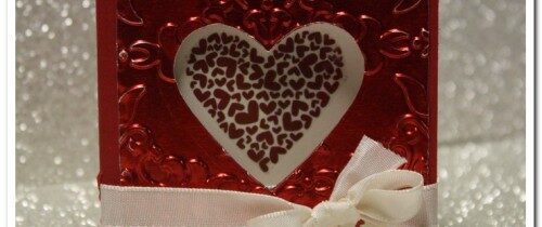 Hearts Framelits Embossed Metal Mini Card