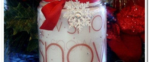 My Digital Studio: Snow Glass Candle Jar Tutorial