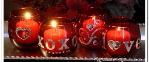 Metal Foil Tape Sheets Valentine’s Day Votive Candles