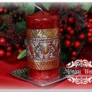 Holiday Metal Embossed Candle