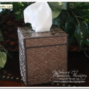 Vintage Wallpaper Embossed Metal Tissue Box Cover