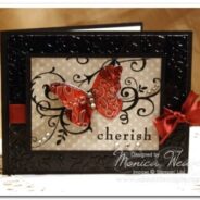 Baroque Motifs Embossed Metal Butterfly Card